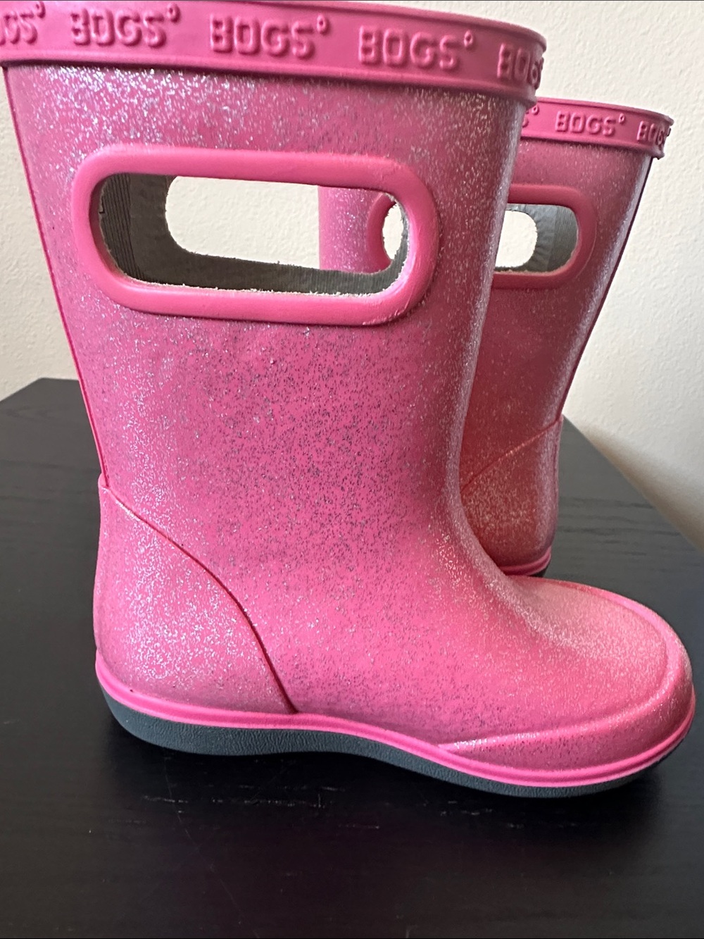 Bogs Pink Glitter Waterproof Rain Boots - Picture 10 of 10